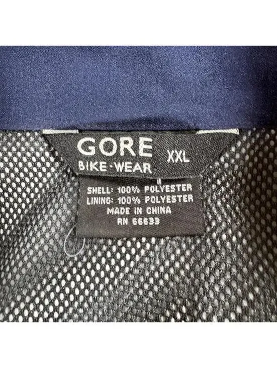 Cycling Windbreaker Jacket Gore Bike Wear XXL Fits Like X Blue Waterproof - Picture 5 of 12